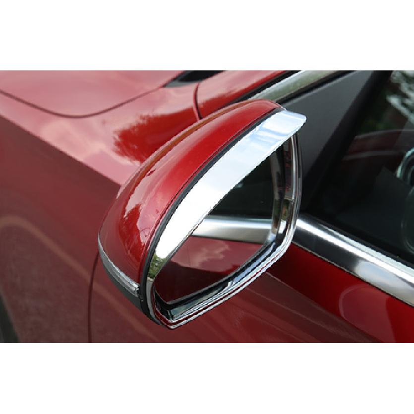 ABS Chrome Rearview Mirror Rain Eyebrow Frame Trim 2X For Benz C-Class -