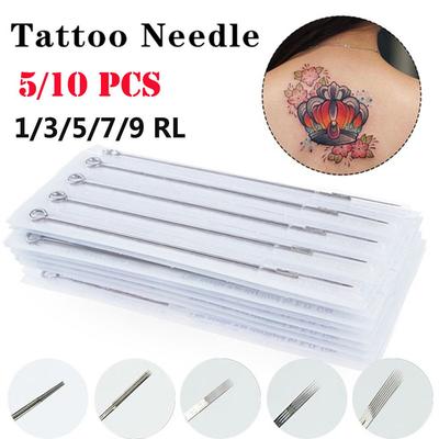 5/10 Pcs Fashio Standard Length Beauty Needle 1/3/5/7/9/11 RL Sterile Needles Stainless Steel  Needles