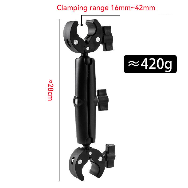 Double Clamp Camera Mount Clip Camera Crab Clamp Motorcycle Handlebar Clip Holder For Gopro Hero Insta360 DJI Camera Accessories