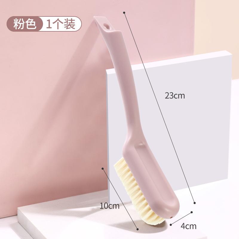 Household Long-handled Shoe Brush Hangable Plastic  Multifunctional Cleaning  Soft Bristle Brush