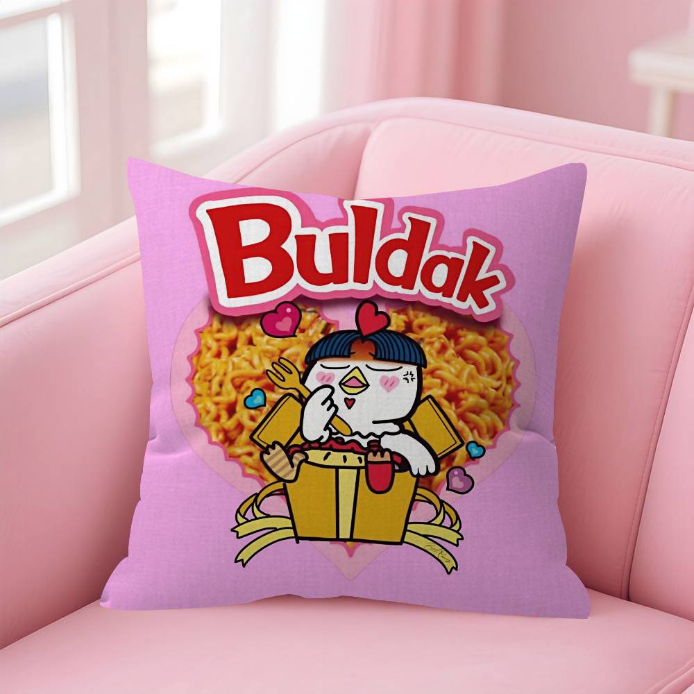 

KKwaii Anime BBuldak RRameSn Decorative Room Aesthetics Pillow Case Home Decor Bedroom Sofa Bed Couch Pillow Cover 45x45 30x30 cm