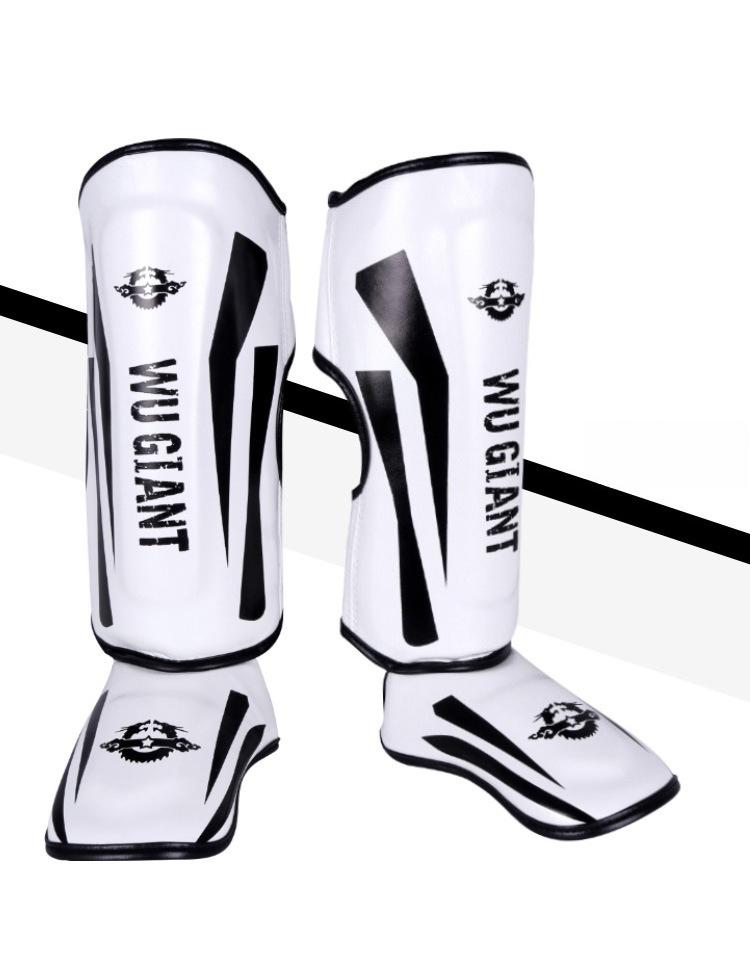 Thickened Sanda Shin Guards for Martial Arts Training Combat Sports, and Fitness - Toe and Shin Protection S