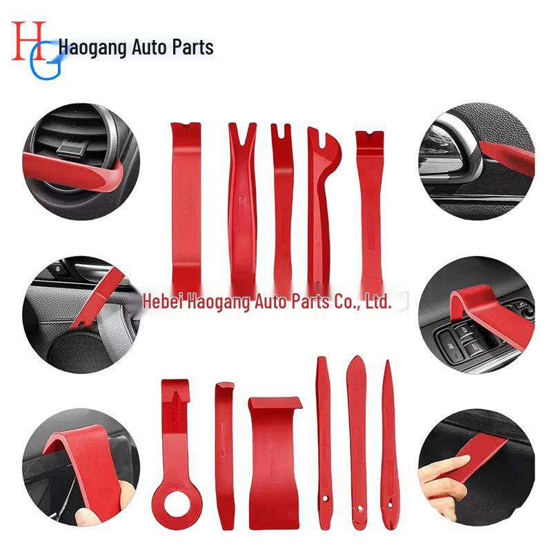 19-Piece Red & Blue Car Panel and Audio Trim Removal Tool Kit