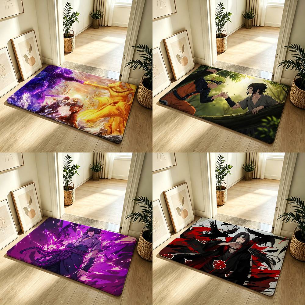 Anime N-narutoS Classic Carpet Bathroom Anti-slip Mat Door Mat Home Decoration Mat Entrance Door Mat Scratch-resistant Door Mat