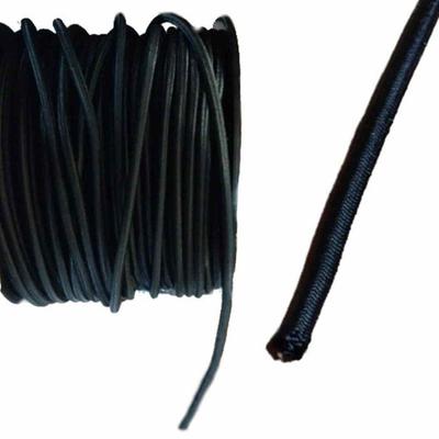 Black Elastic Cord 8mm X 50m with Polypropylene Coating – Flexible and Durable for Fastenings