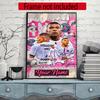 Mbappe Personalized Name Diamond Paintings Mosaic Wall Round Diamond Art Painting Kits Embroidery Crystal Accessories Frameless