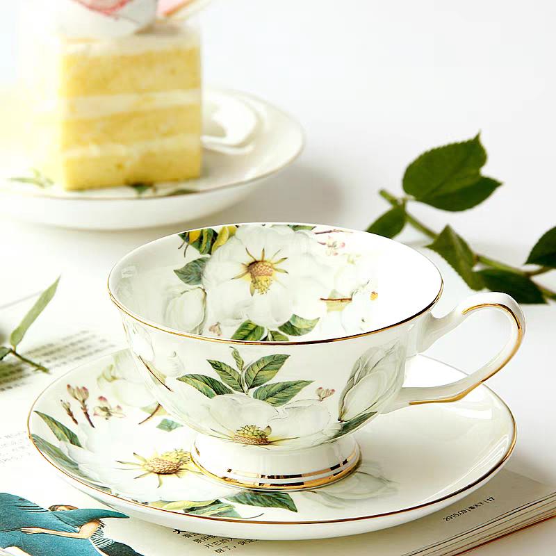 Bule Europeu de Porcelana Óssea, Conjunto de Xícaras de Chá da Tarde Inglês, Cafeteira de Porcelana de Alta Qualidade, Chaleira Resistente ao Calor, 1000ml