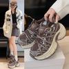 [Fanfna] Dad Shoes Girl 2025 Autumn New Straps Rhinestone Versatile Sports Height Increase Fashion Casual Shoes