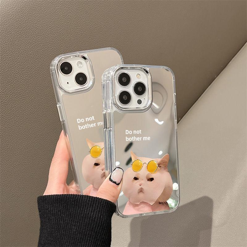 Ink Mask Mask Cat Applicable iPhone17promax Mobile Phone Case 16 Mirror 13/14 Premium 15 Protective Case x
