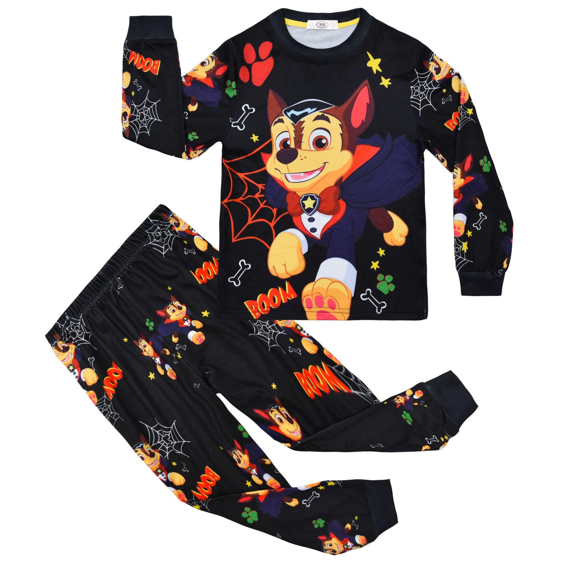 

Long-Sleeved Set, Dog Cartoon, Digital Printing, Middle-Aged And Older Children S Loungewear Long-Sleeved + Trousers Set 7791 100