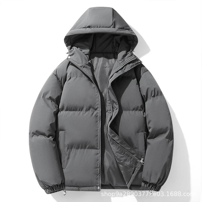 Mens Winter Thick Puffer Jacket Hooded Cotton Coat Casual Warm Outerwear Couples