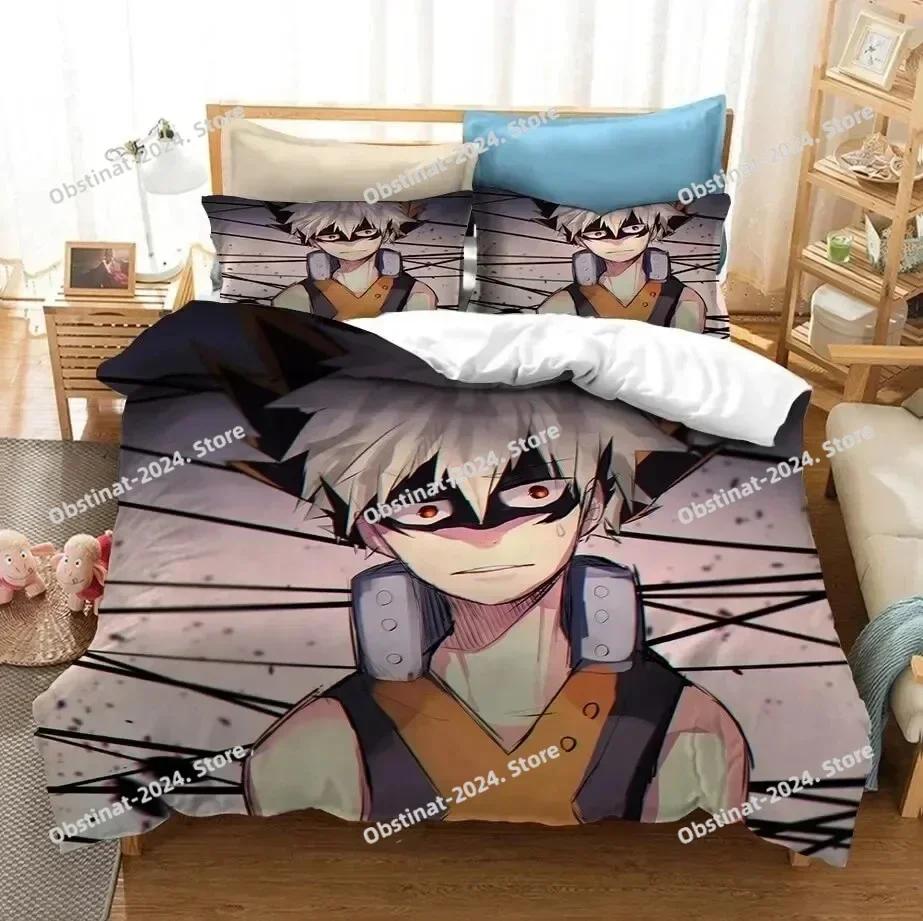 Anime 3D My Hero Academia Shoto Todoroki Bedding Set Printed Single Comforter Duvet Cover Pillow Case 3 Pieces Kids Adult Size