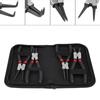 7Inch Circlip Plier Set 4-Piece Internal External Bent Straight Jaws Non-Slip Grip for Auto Machinery Repair Tool