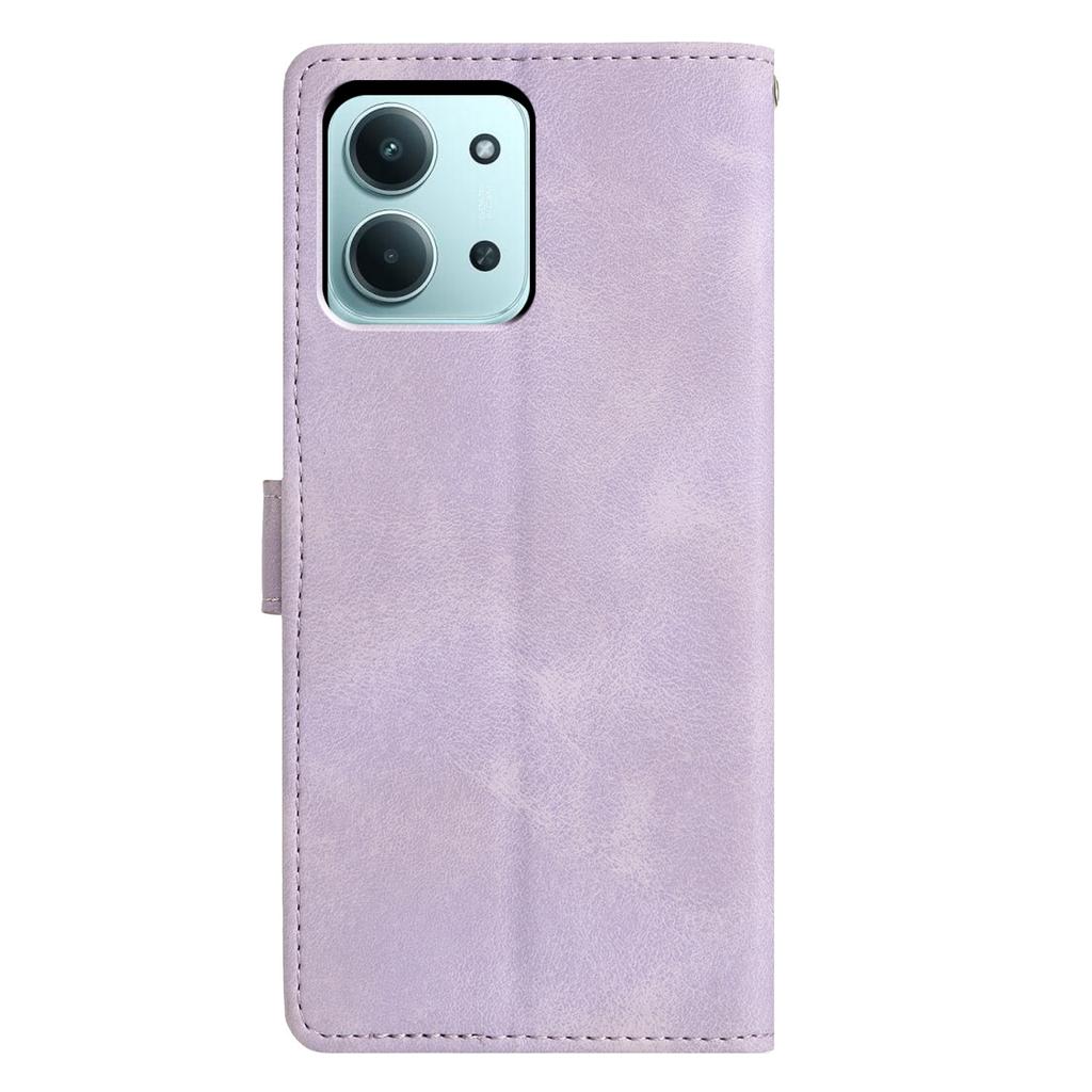 For Xiaomi Redmi 15C 5G (EU) (173mm)/15C 4G (EU) (173mm) Case Wallet Stand Imprinted Triangle Pattern Leather Phone Flip Cover