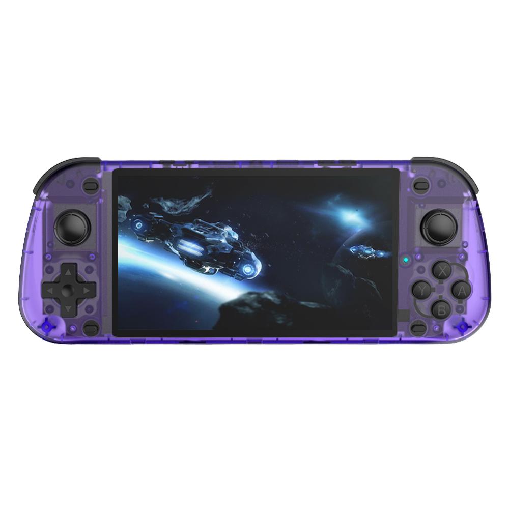 НОВАЯ 5,1-дюймовая ретро-игровая консоль R50S с IPS-экраном, долговечный аккумулятор 4200 мАч, портативный карманный видеоплеер, игры, 128 ГБ, подарки для мальчиков 64G фиолетовый