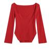 Women's Sexy Elastic Off-the-Shoulder Knitted Sweater for Autumn and Spring