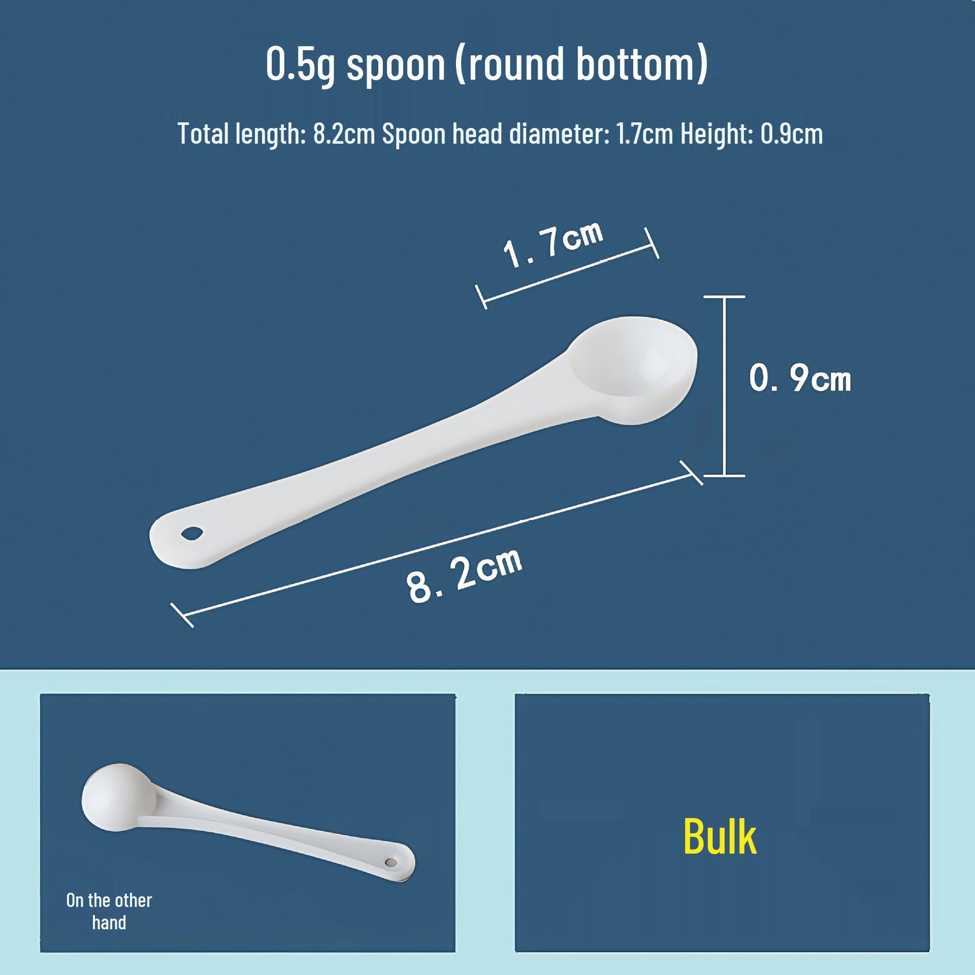 Individually Packaged Plastic Measuring Spoons - 1g, White, Disposable Dou Spoon