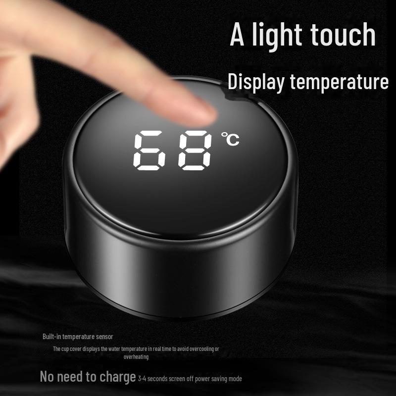 "304 Smart Thermos Cup with Temperature Display - Customizable Business Gift for Men and Women"