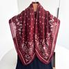 Luxury 70*70Cm Square Scarf For Women Paisley Print Shawl Warps Elegant Neckerchief Bandanas Hijab Soft Stain Scarves
