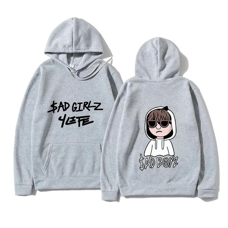 2024 Men's Sad Boys Printed Hoodies Harajuku Girls Hip Hop Pullover Fancy Music Gift Casual Loose Comfortable Sweatshirt