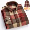 Men Cotton Flannel Plaid Shirt Button Down Long Sleeve Casual Checkered Blouse