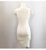 Korean Dongdaemun Slimming Ribbed Spaghetti Strap Knit Bodycon Dress