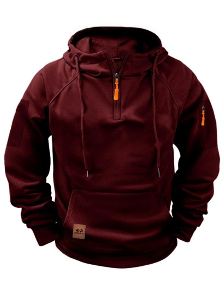 2024 Herren Kapuzenpullover mit mehreren Taschen und Reißverschluss - Frühling/Herbst Lässiger Sportpullover