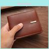 Fashionable Men's Wallet Short Wallet Men's Youth Business Casual Horizontal Wallet Trendy Spacious Soft Leather Wallet