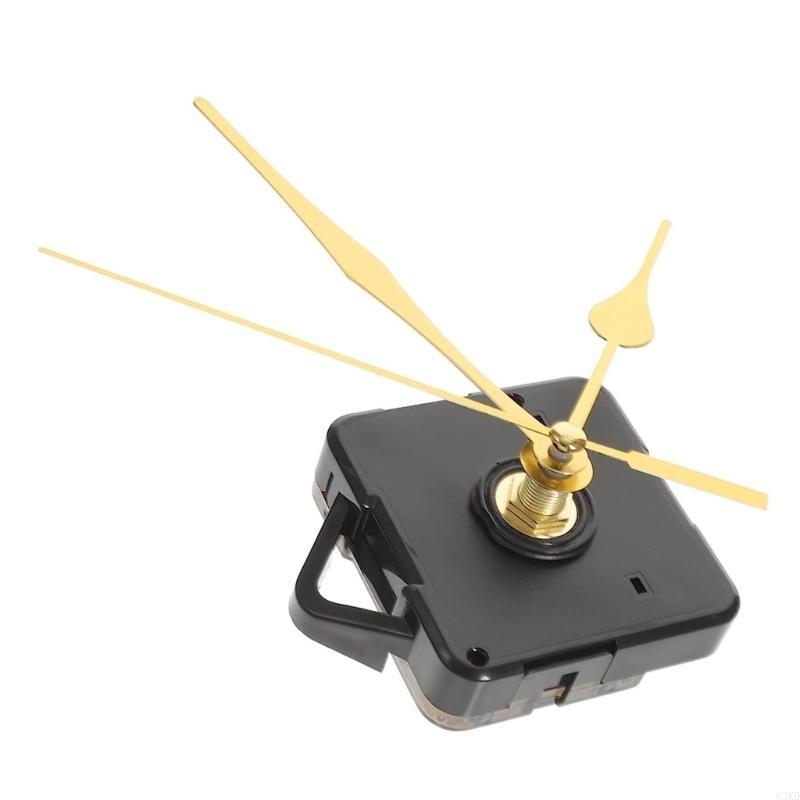 62KD Wall Clock Repair Part DIY Wooden Clock Mechanism with 10 Sets Clock Hands Low Noise Movement 23.5mm Shaft Length