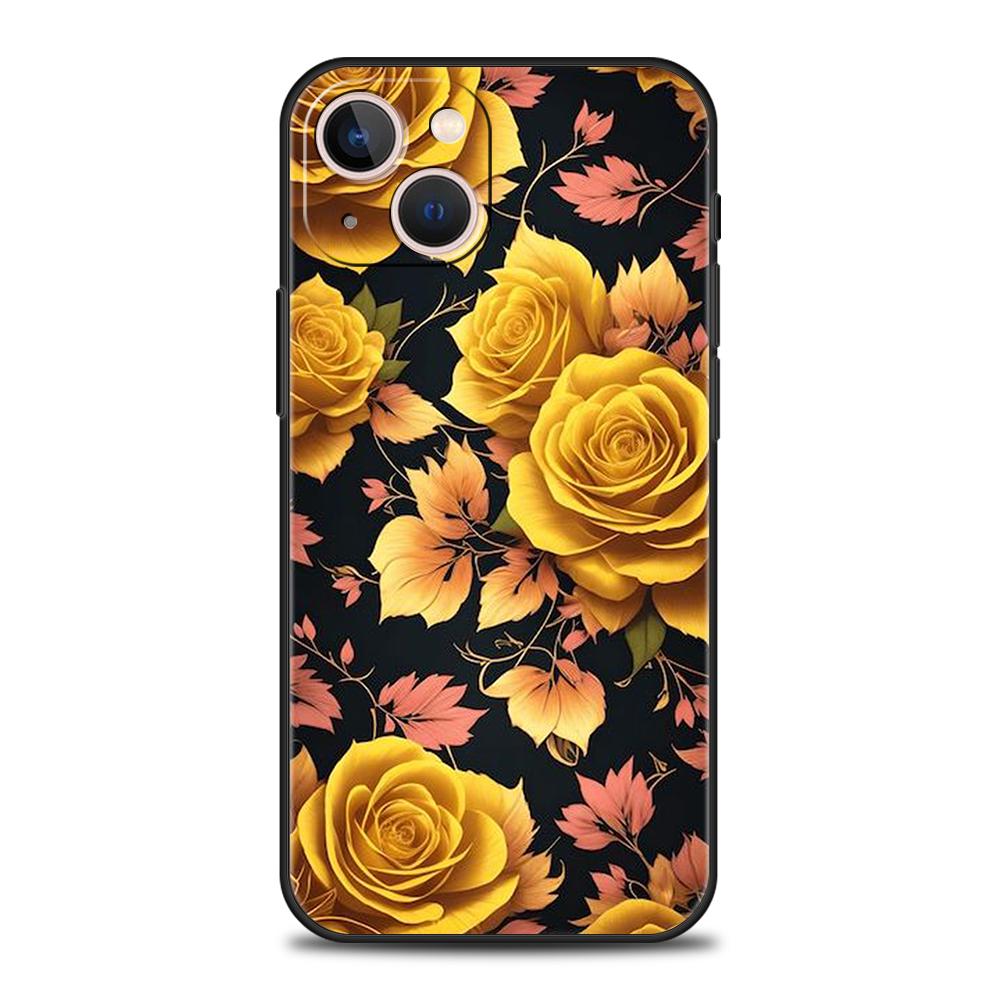 Flower Phone Case for iPhone 16 15 14 13 12 Pro Max 11 Pro Max 7 8 Plus XS XR Shockproof Silicone Soft Shell Fundas Capas Bags