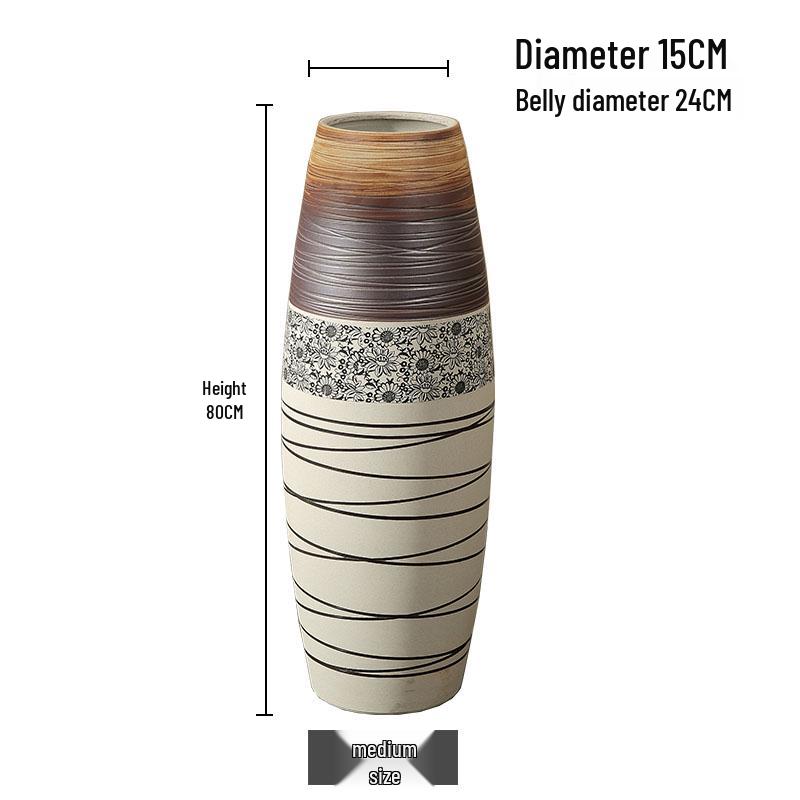 Large Modern Jingdezhen Ceramic Floor Vase for Flower Arrangements and Dried Flowers