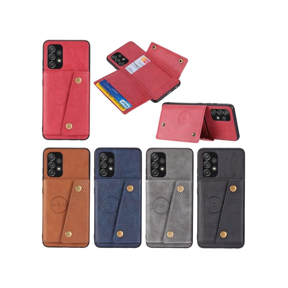 For Samsung Galaxy A04 A04S A05 A05S A12 A13 A15 A22 A22S A32 A33 A34 A52 A52S A53 A54 A72 A73 4G 5G Case Card Slot Cover Magnetic Car Mount
