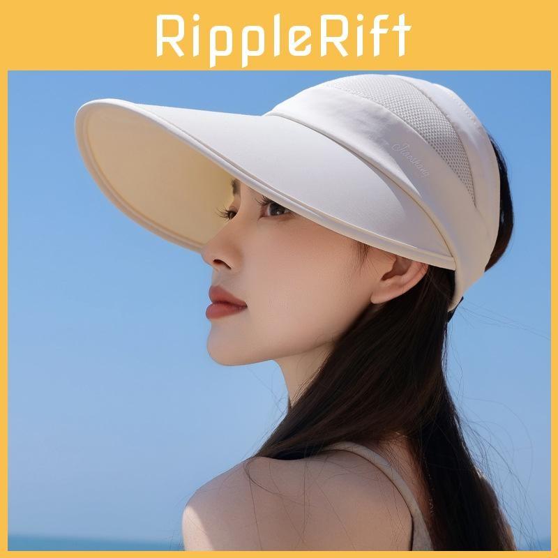 Summer Lightweight Wide Brim Sun Hat Polyester Fabric Women Sunshade Uv Defense