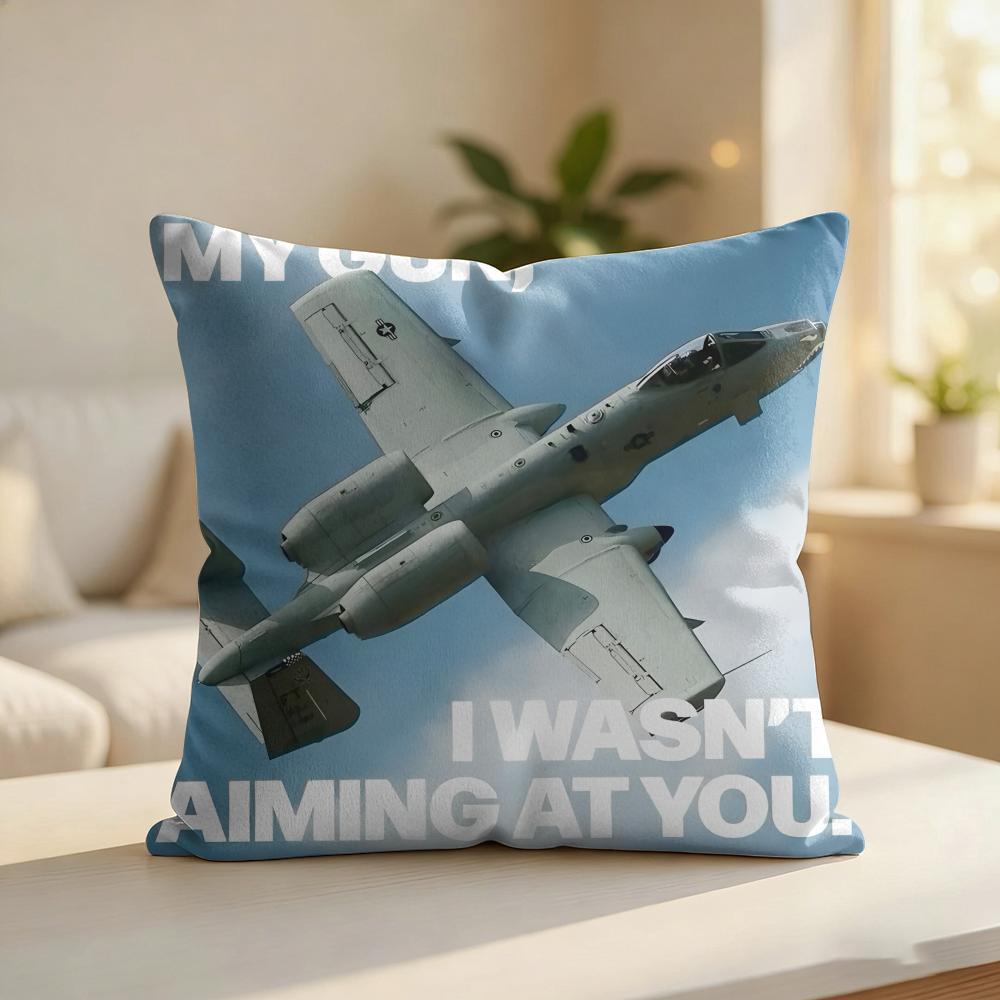 Fighter Jet Cool F B SU Cushion Cover Silky Short Plush Invisible Zipper Dustproof Sofa Pillow Case For Home Decor