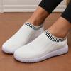 Women's Casual Mesh Flat Shoes Breathable Comfortable Vulcanized Shoes Summer for Daily Use In Anti Slip Walking Slip On Shoes