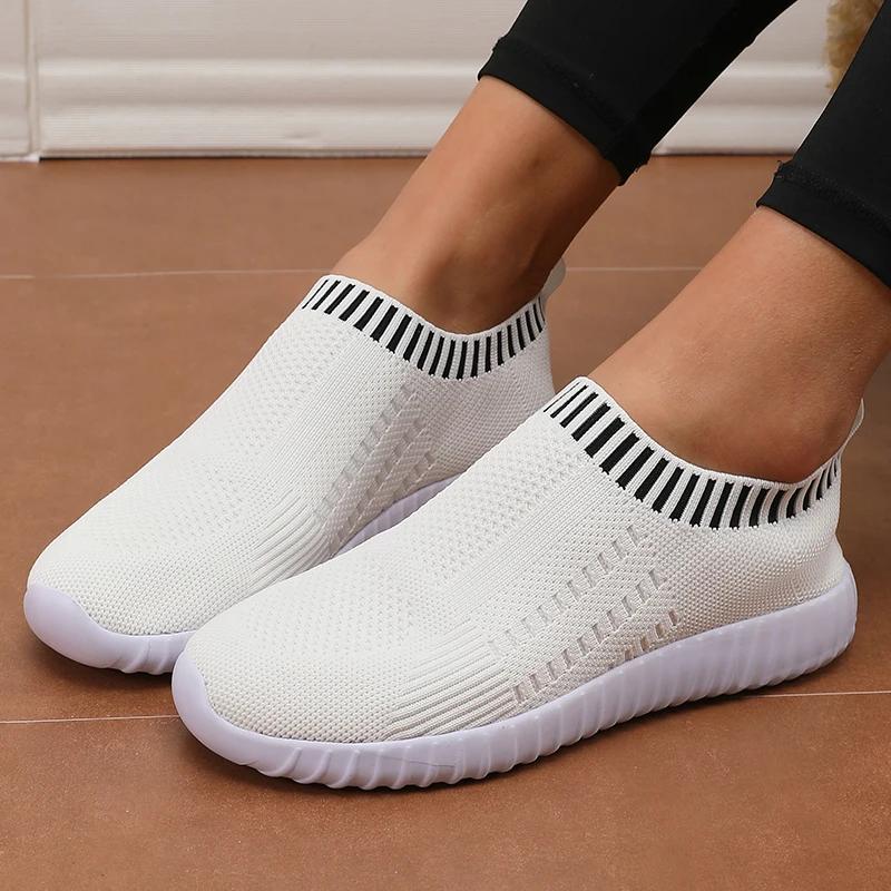 Damen Casual Mesh Ballerinas Atmungsaktive Bequeme Vulkanisierte Schuhe Sommer für Täglichen Gebrauch in Rutschfeste Walking Slipper