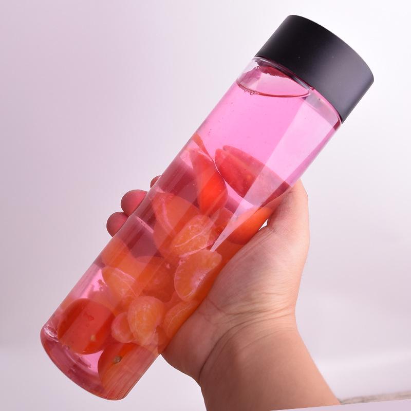 

Cold Brew Tea & Yogurt Disposable Bottle with Black Lid - Creative Cylindrical Beverage Packaging white lid