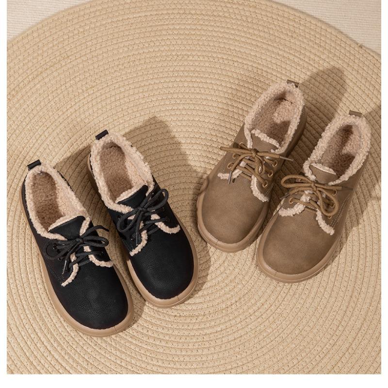 2025 Winter Shoes Women Flat Cotton Shoes Non-slip Brand Ladies Warm Plush Shoes Soft Casual Plus Size 41