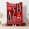 1pc Blanket Delta Sigma Theta logo Print Design, Lightweight Blanket for Sofa, Bed- Soft &Warm, Gift for All Seasons like Christmas, Halloween