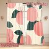 Modern Flat Printing Curtains Without Rod Fresh Citrus Delight Fashionable Curtainments During Women Is Day Set Of 2 Made Polyester