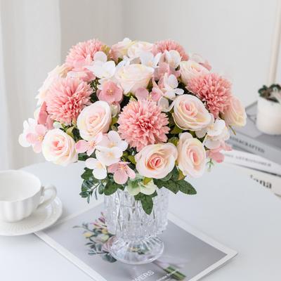 Artificial Plastic Rose Flowers Centerpieces Fake Plants Wedding Room Home Party  Gifts Handheld Arrangement Festival Diy Table