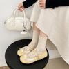 Silver bow shoes women Mary Jane single shoes spring and summer new fashion explosion fairy style ballet shoes