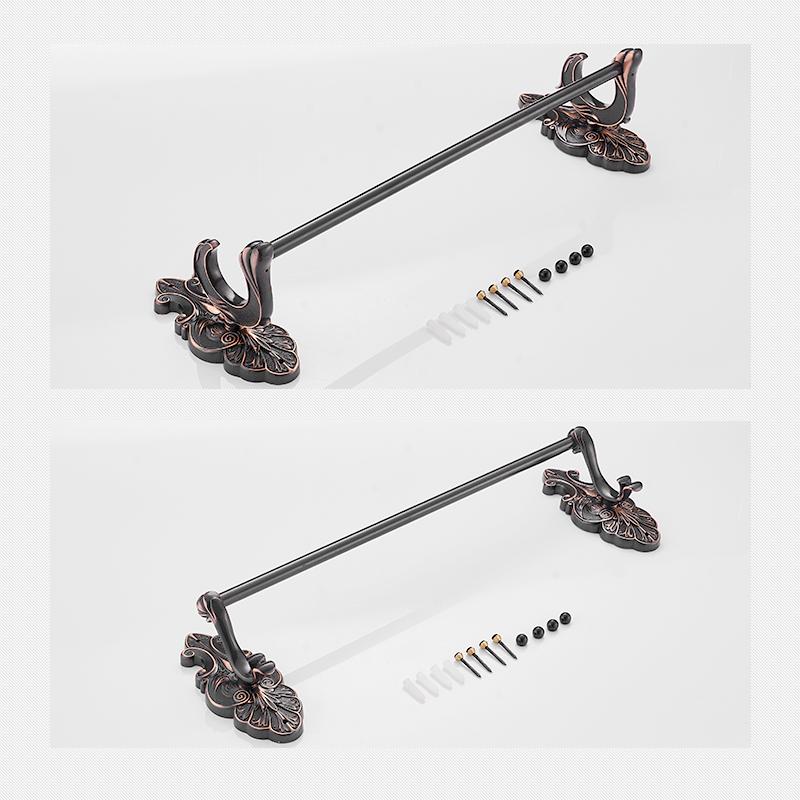Towel Bars Brass Wall mounted Single Towel Bar Holder Luxury Towel Rack Wall Bathroom Accessories Towel Hanger Rails WF-88810