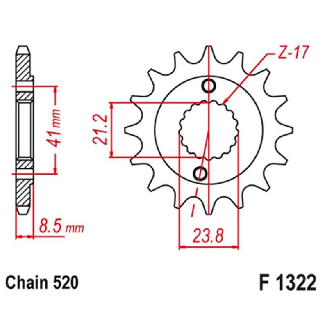 520 14T Motocycle Front Sprocket Pinion For Honda CRM250 MD24 MD32 1991-1999 TRX400EX Sportrax 400 XR400 R XR400R 1996-2004