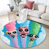 The Powerpuff Girls,Round Area Rug,Carpet Rug for Living Room Bedroom Sofa Playroom Decor,Non-slip Floor Mat