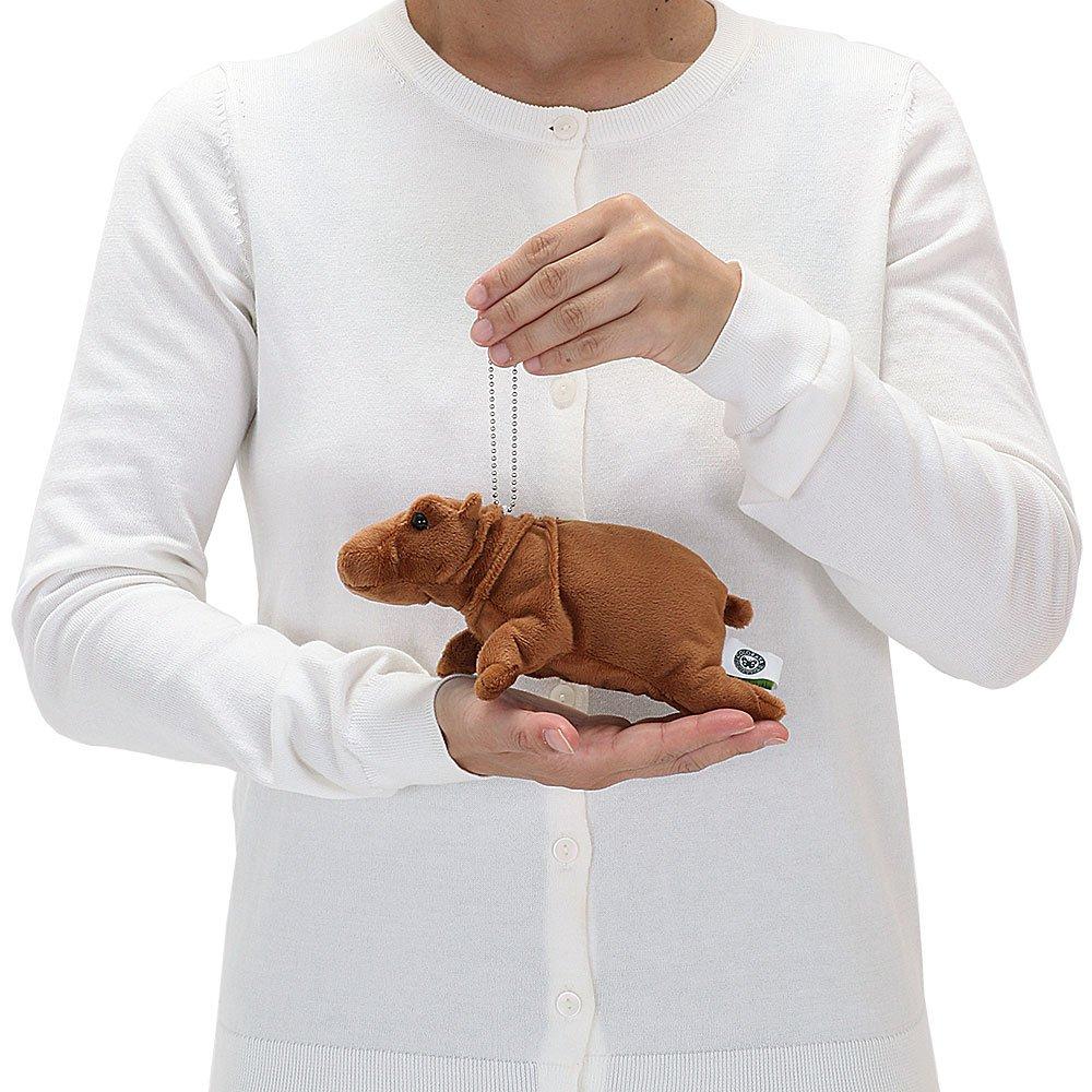 COLORATA Hippopotamus Plush Mascot (Realistic Wild Animalwith Chain) Cute Animal Keychain Doll Gift (Twice Tested)  Christmas Present