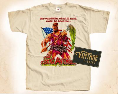 The Toxic Avenger T-SHIRT Tee Poster Vintage Natural Shirt Sizes S To 5XL