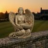 Goddess Statue Bird Feeder Retro Angel Figurine Garden Bird Feeder Artistic Outdoor Bird Feeder for Patio Backyard Porch Decoration