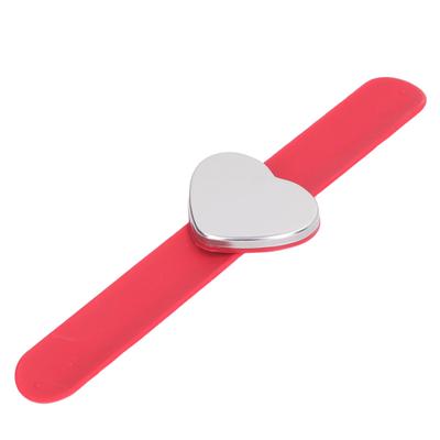 Magnetic Palette Wrist Bracelet Silicone Heart Shaped Slap Ring Magnetic Makeup Wrist Strap for