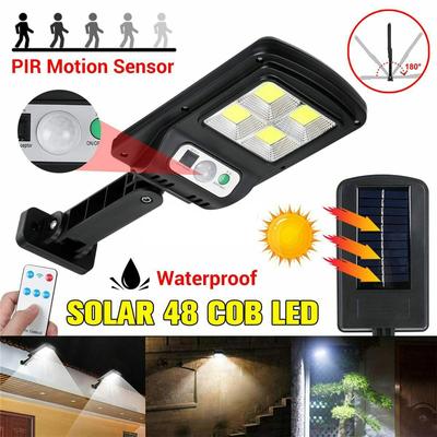 Luz de Rua Solar Lâmpada de Parede Externa À Prova d'Água Sensor de Movimento PIR Economia de Energia Luz Jardim Pátio Varanda Iluminação de Garagem
